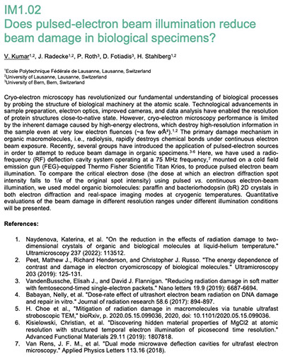 Does pulsed-electron beam illumination reduce beam damage in biological specimens? Does pulsed-electron beam illumination reduce beam damage in biological specimens?